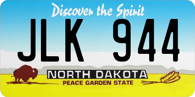 ND license plate JLK944