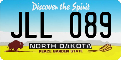 ND license plate JLL089