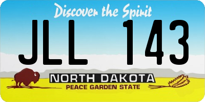 ND license plate JLL143