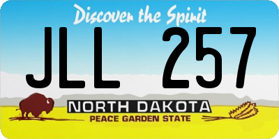 ND license plate JLL257