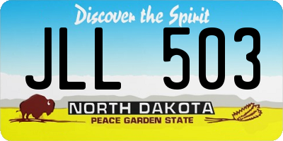 ND license plate JLL503