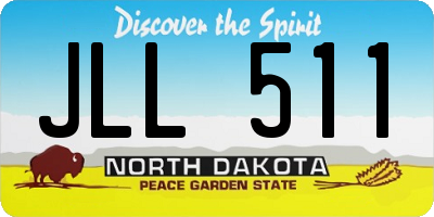 ND license plate JLL511