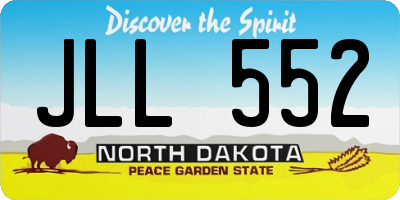 ND license plate JLL552