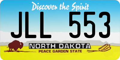 ND license plate JLL553