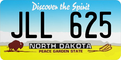 ND license plate JLL625