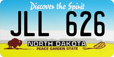 ND license plate JLL626