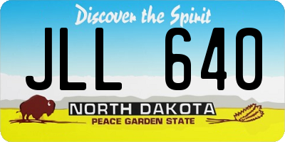 ND license plate JLL640