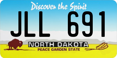 ND license plate JLL691