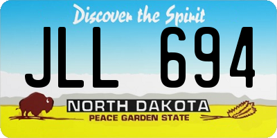 ND license plate JLL694