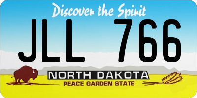 ND license plate JLL766