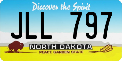 ND license plate JLL797