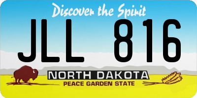 ND license plate JLL816