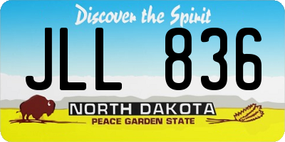 ND license plate JLL836