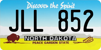 ND license plate JLL852