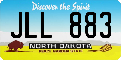 ND license plate JLL883