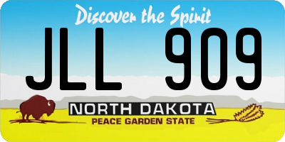 ND license plate JLL909