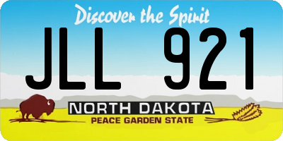 ND license plate JLL921