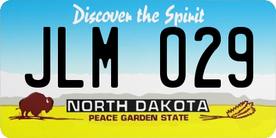 ND license plate JLM029