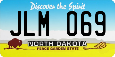 ND license plate JLM069