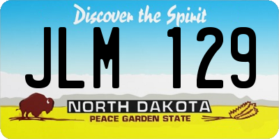 ND license plate JLM129