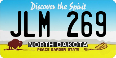 ND license plate JLM269