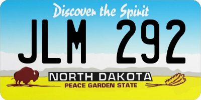 ND license plate JLM292