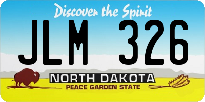 ND license plate JLM326