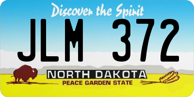 ND license plate JLM372