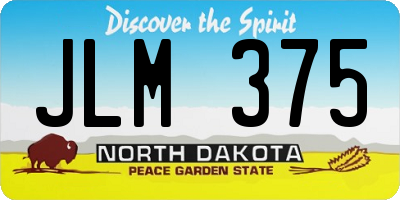 ND license plate JLM375