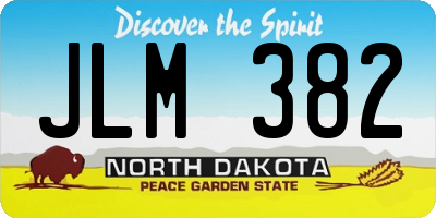 ND license plate JLM382