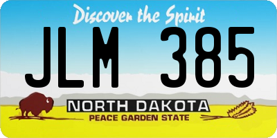 ND license plate JLM385