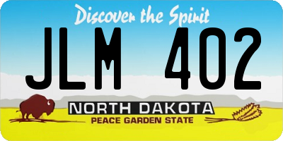 ND license plate JLM402