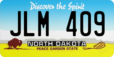 ND license plate JLM409