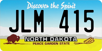 ND license plate JLM415