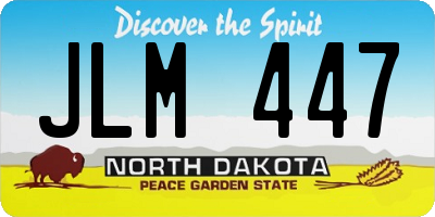 ND license plate JLM447