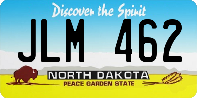 ND license plate JLM462