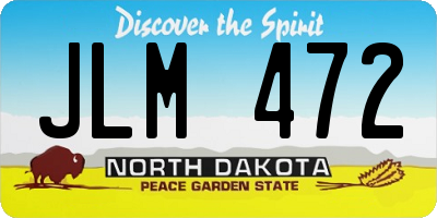 ND license plate JLM472