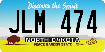 ND license plate JLM474