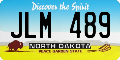 ND license plate JLM489