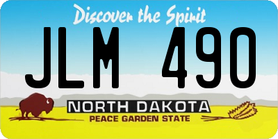 ND license plate JLM490