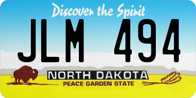ND license plate JLM494