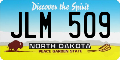 ND license plate JLM509