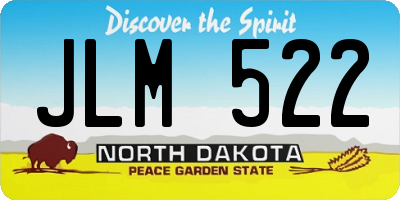 ND license plate JLM522