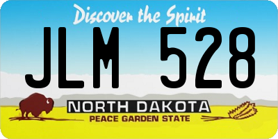 ND license plate JLM528