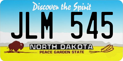 ND license plate JLM545