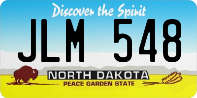 ND license plate JLM548