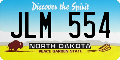 ND license plate JLM554