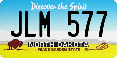ND license plate JLM577