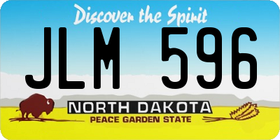 ND license plate JLM596