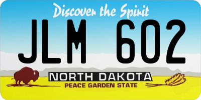 ND license plate JLM602